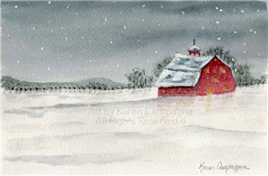 Red Barn Snow