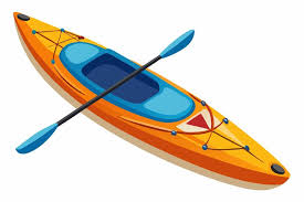 orange/blue/yellow kayag