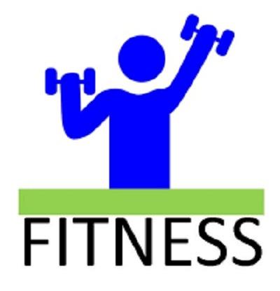 blue fitness silhouette